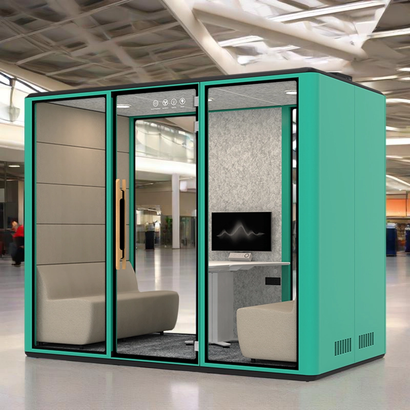 Acoustic Office Work Pod, Metal Frame Privacy Booth with Integrated Furniture, ODM Factory – MEI YI Furniture - MEI YI