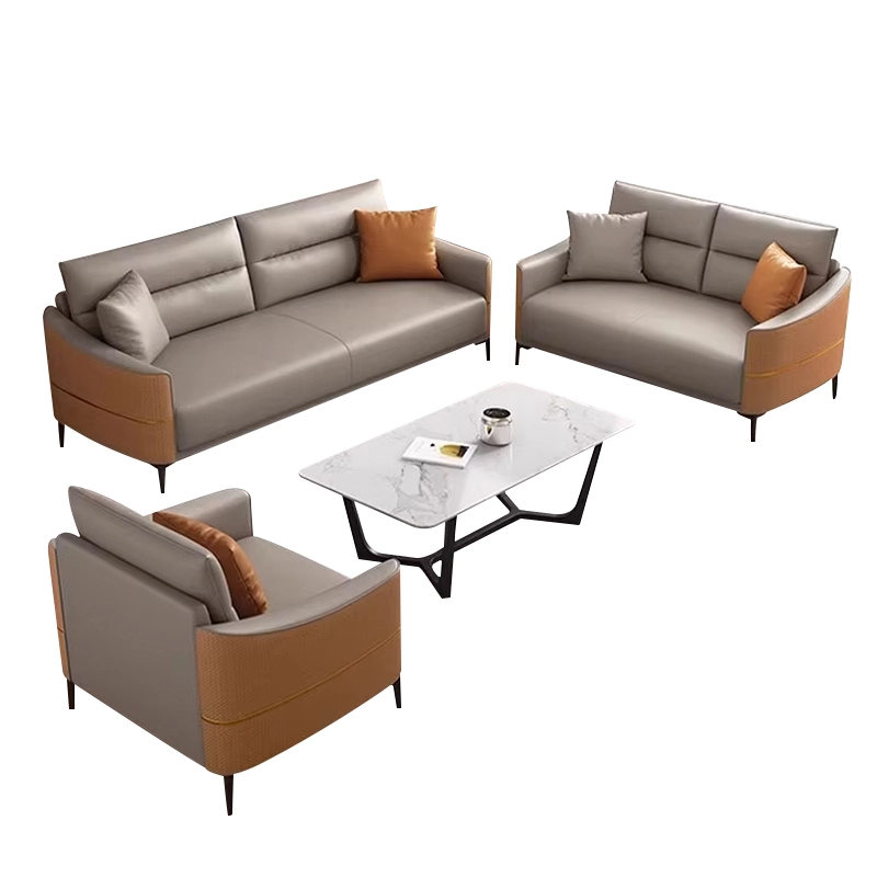 Modern Leather Executive Set Comfortable Lounge Reception Office Furniture Ergonomic Luxury 1 3 Seater Nordic Design - MEI YI