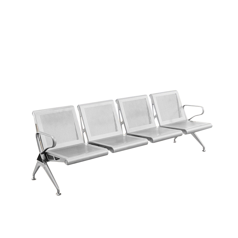 Medical Metal Furniture Waiting Chair Triple Bench 3 4 5 Seater Pu Foam Black Red Blue Seat for Hospital Airport Office Building