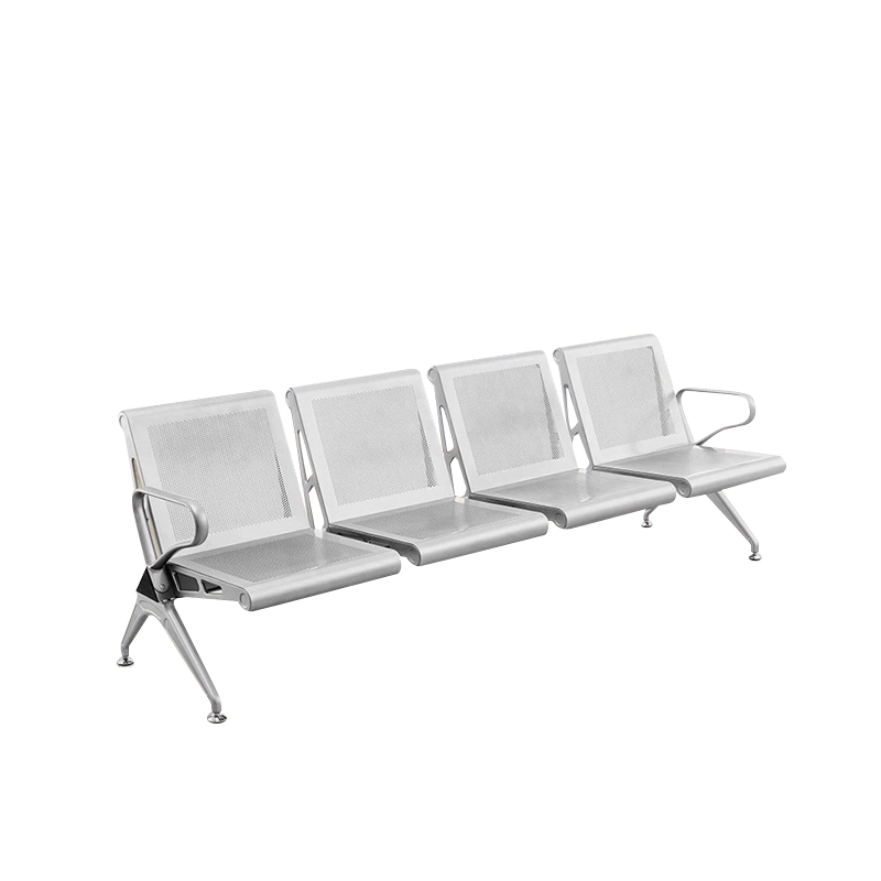 Medical Metal Furniture Waiting Chair Triple Bench 3 4 5 Seater Pu Foam Black Red Blue Seat for Hospital Airport Office Building - MEI YI