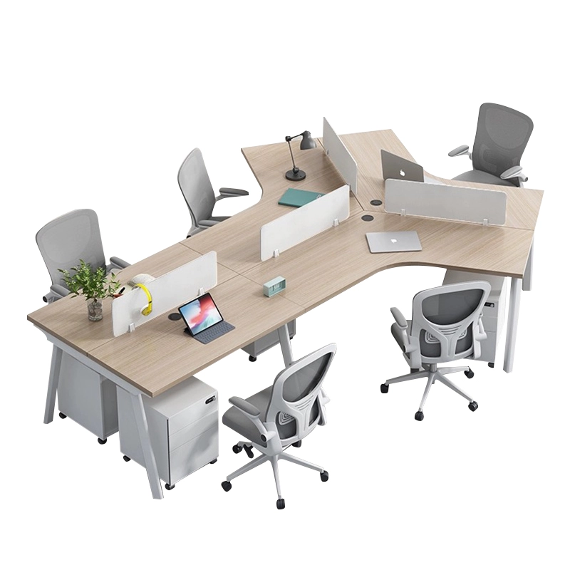 Corporate Office Furniture, Contemporary Wood and Metal Workstation for Staff Areas, OEM Producer – MEI YI Furniture - MEI YI