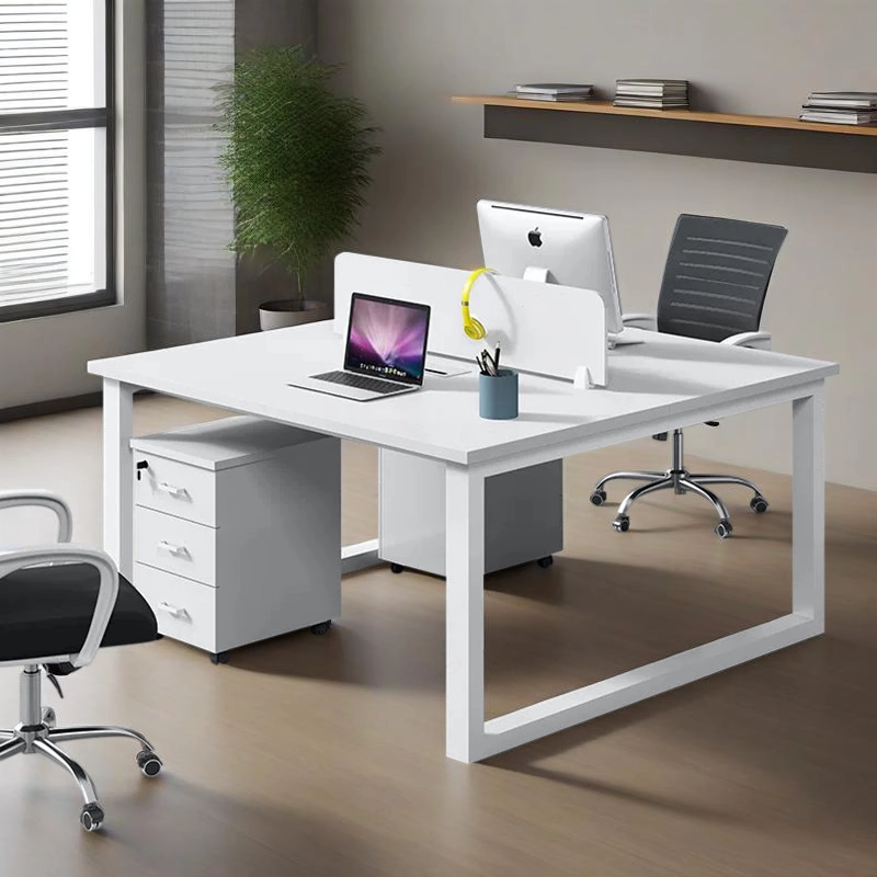 Collaborative Office Workstation, Multi-Person Bench Desk with Storage Pedestal, ODM Factory – MEI YI Furniture - MEI YI