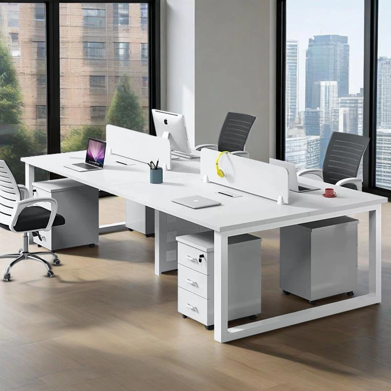 Shared Office Desk Manufacturer, Modular Team Workstation with Screen Divider, OEM Producer – MEI YI Furniture - MEI YI