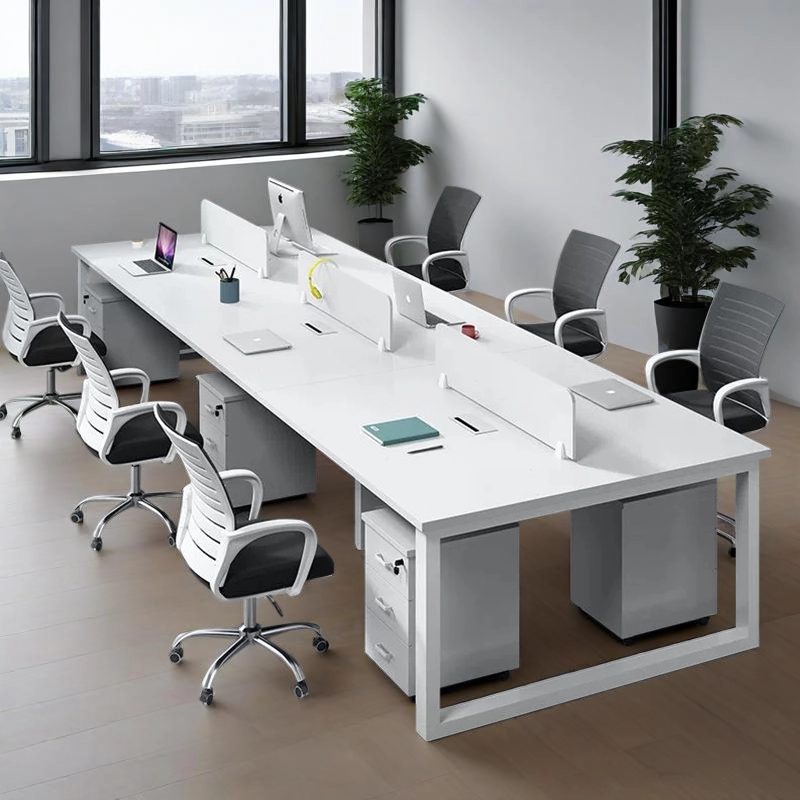 Commercial Office Workstation, 2-6 Person Modular Desk System for Corporate Spaces, Contract Furniture Factory – MEI YI Furniture - MEI YI