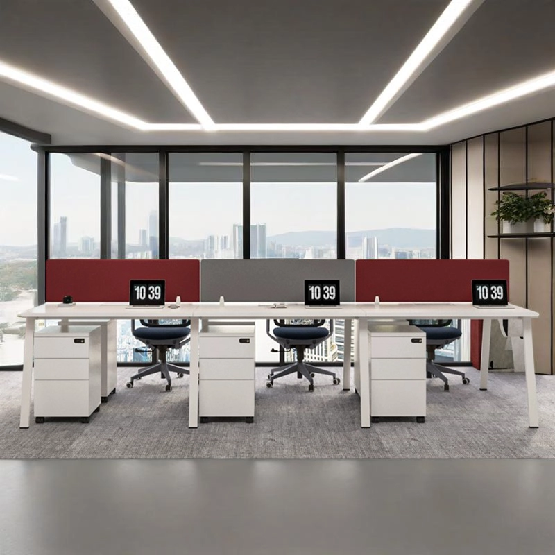Modern Modular Office Furniture 2-6 Seat Staff Workstation Desk for Staff Working Table - MEI YI