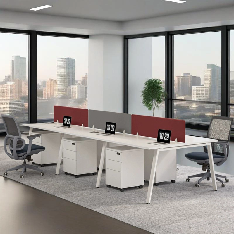 Modern Modular Office Furniture 2-6 Seat Staff Workstation Desk for Staff Working Table - MEI YI