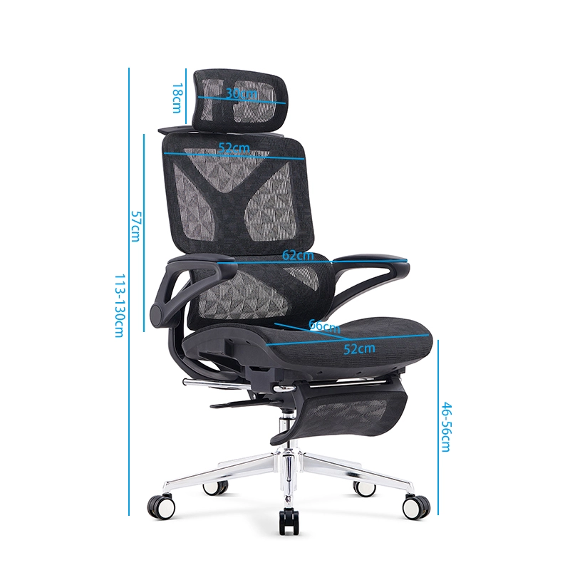 The Aegis Pro: Premium Ergonomic Mesh Chair with 4D Adjustability & Retractable Footrest - MEI YI