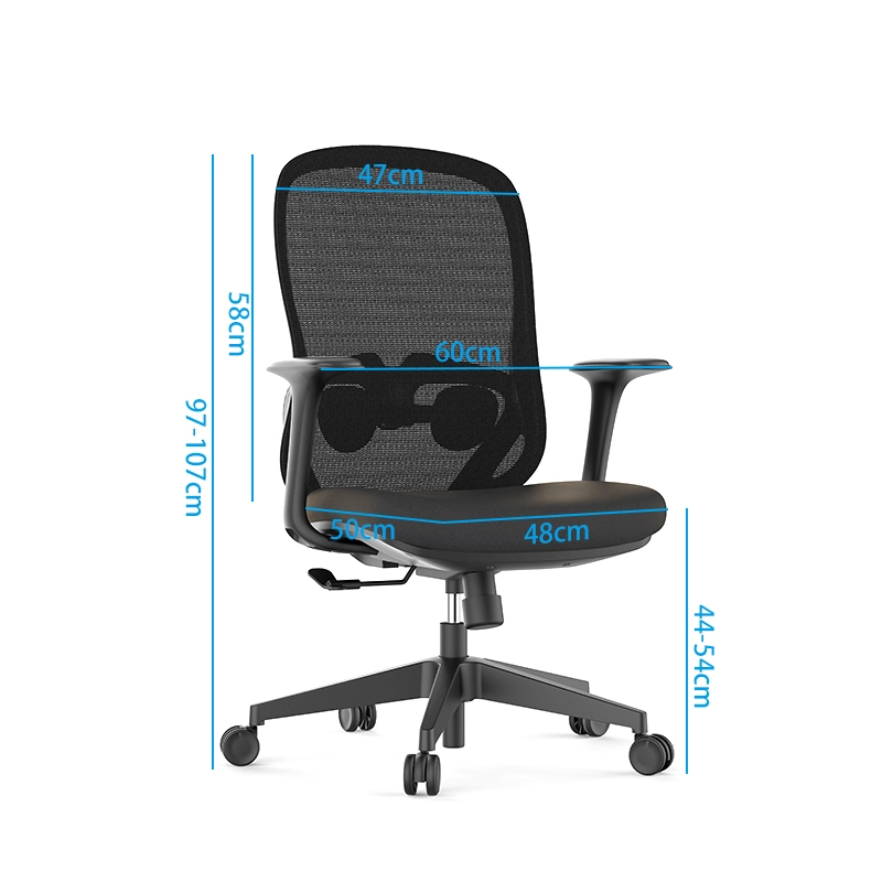 Ergonomic Mesh Office Chair with Lumbar Support and 360° Swivel - MEI YI