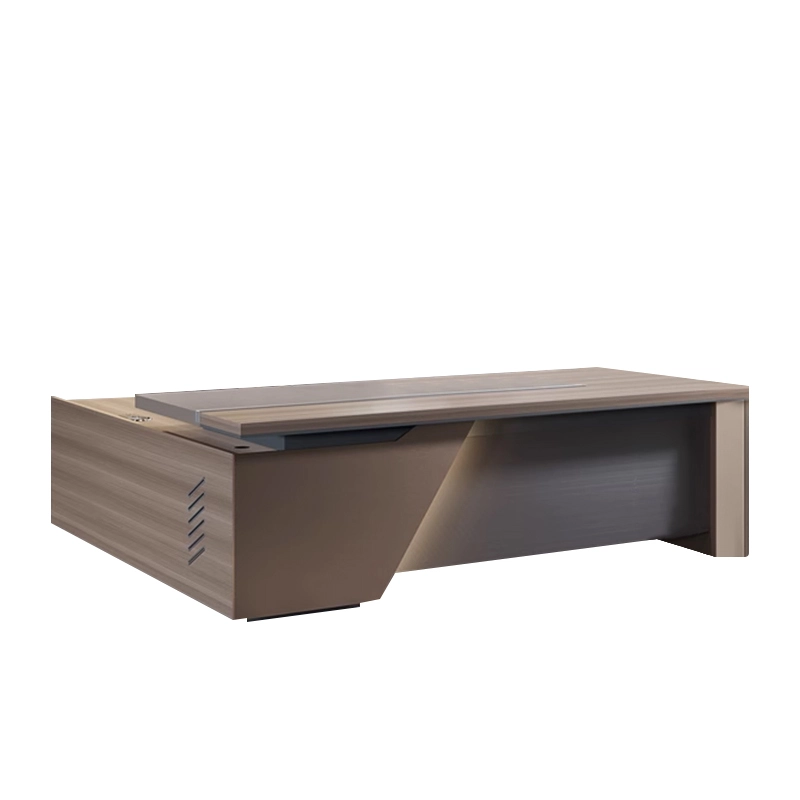 Modern Commercial CEO Executive Desk with Integrated Lighting Options - MEI YI