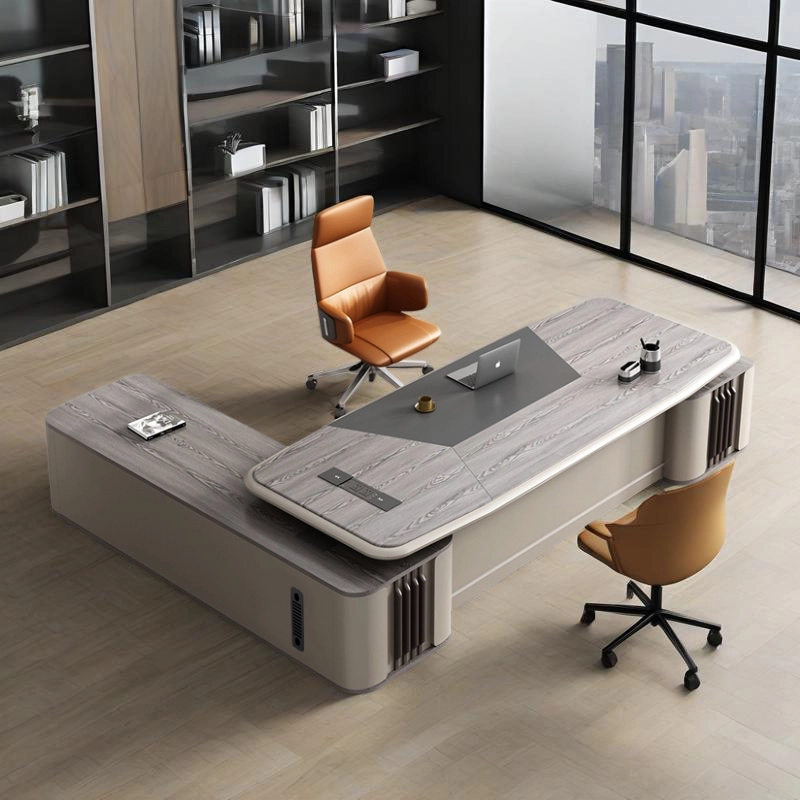 Luxury Custom L-Shaped Executive Desk for CEO Offices - MEI YI