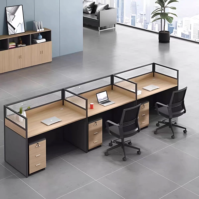 Modern-office-workstation-with-wood-panels-&-partitions.-Customize-your-layout-with-integrated-cable-management-for-a-focused,-efficient-workspace - MEI YI Modern office workstation with wood panels & partitions. Customize your layout with integrated cable management for a focused, efficient workspace - MEI YI