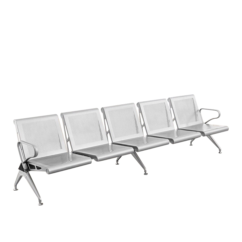 Medical Metal Furniture Waiting Chair Triple Bench 3 4 5 Seater Pu Foam Black Red Blue Seat for Hospital Airport Office Building - MEI YI
