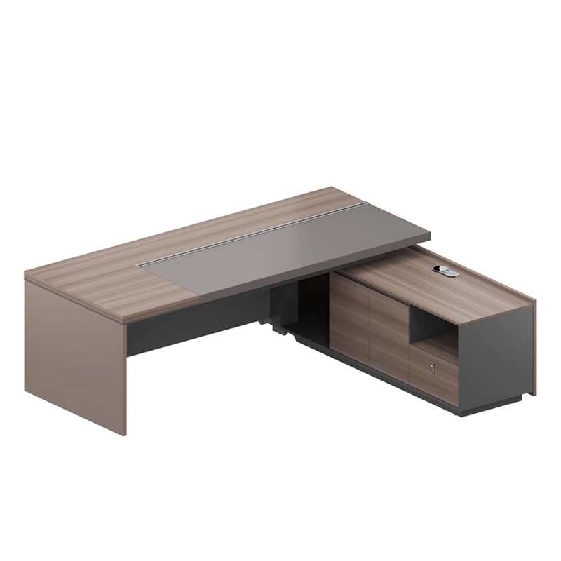 Modern Commercial CEO Executive Desk with Integrated Lighting Options - MEI YI