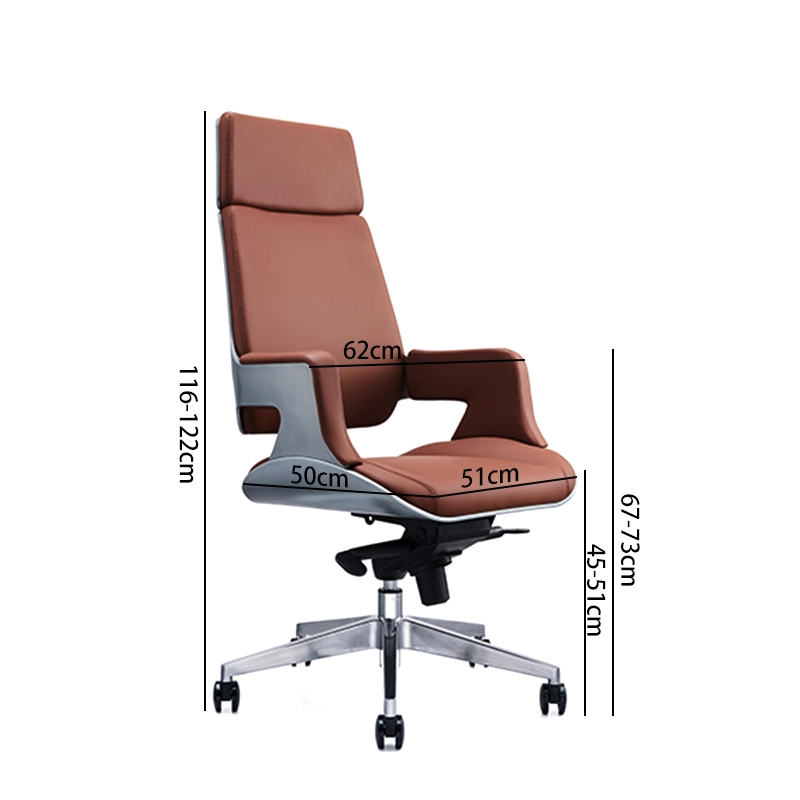 Luxury Genuine Leather Executive Chair with Custom Color Options - MEI YI