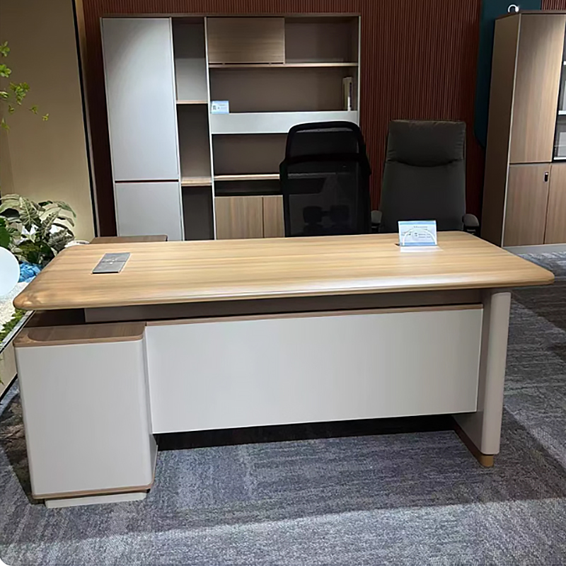 Modern Executive Office Desk with Side Cabinet and Drawers Modern Executive Office Desk with Side Cabinet and Drawers