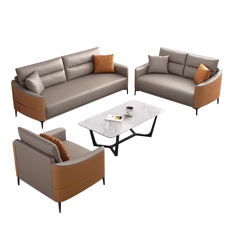 Modern Leather Executive Set Comfortable Lounge Reception Office Furniture Ergonomic Luxury 1 3 Seater Nordic Design - MEI YI