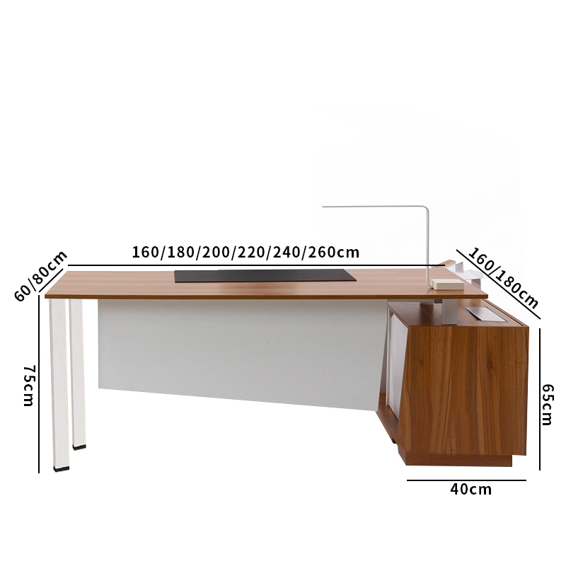 Escritorio de oficina moderno en forma de L para espacios de trabajo ejecutivos, gerenciales y empresariales - MEI YI
