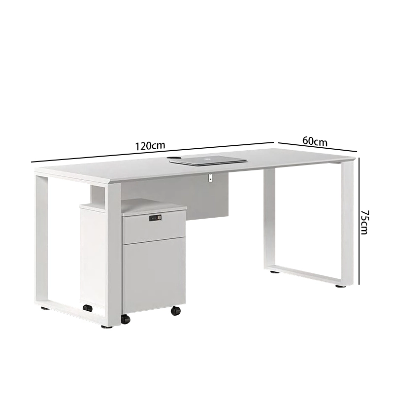 Modern Modular Open Office Desk in White for Commercial and Home Use - MEI YI