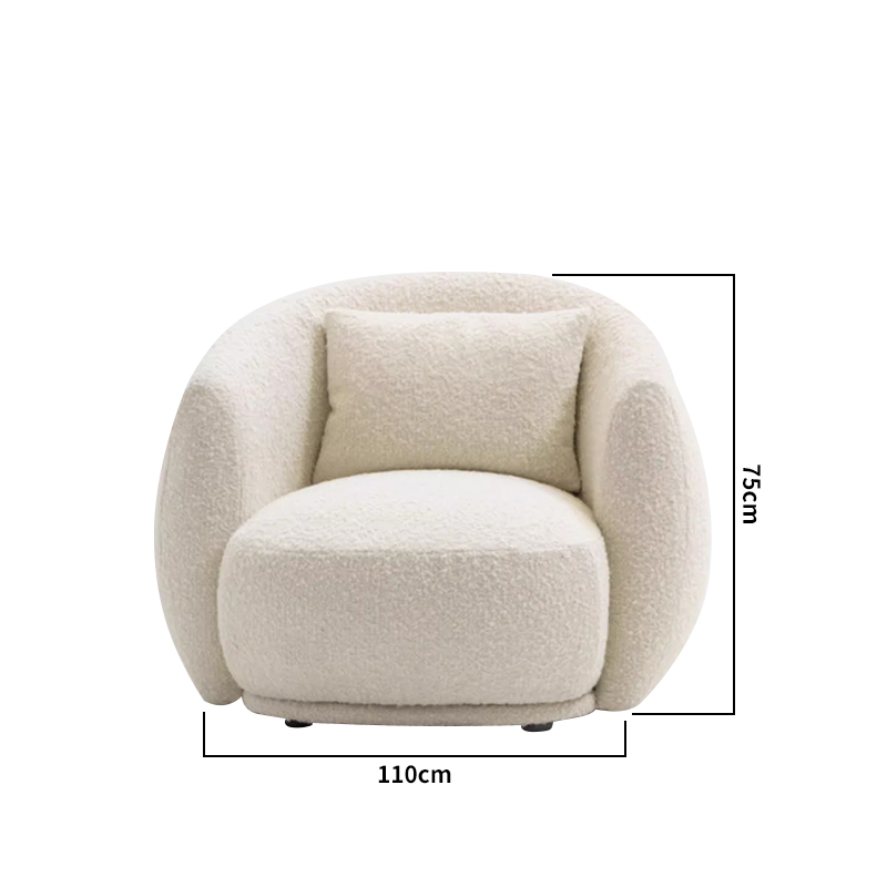 Modern Arc Sofa Set with unique enclosed design fosters connection. High-resilience foam & sturdy frame create a cozy niche for home & hotel