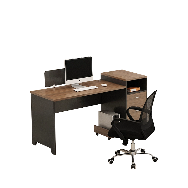 MFC Melamine Wooden L Shaped Desk Steel Support for Enterprise Optimized Workplace B2B Furniture Vendor MEIYI - MEI YI