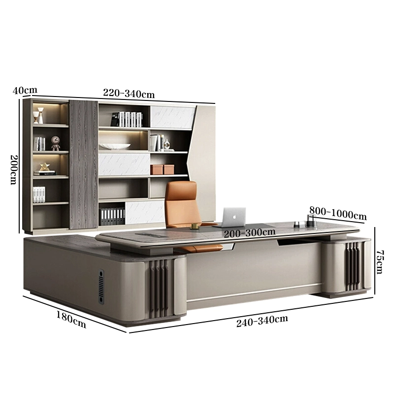 Luxury Custom L-Shaped Executive Desk for CEO Offices - MEI YI