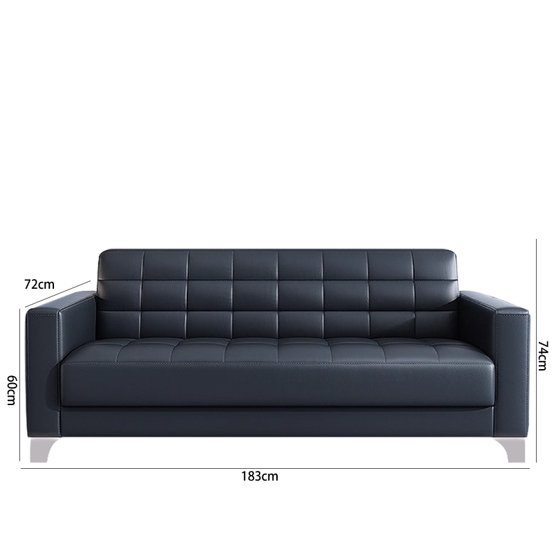 Hot-Selling Modern Office Reception Leather Sofa – Wooden Frame Sofa for Office Waiting Rooms & Professional Spaces - MEI YI