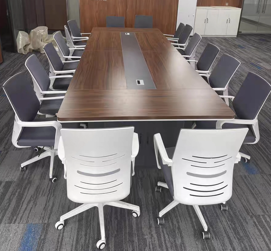 Red-walnut-14-person-conference-table - MEI YI Red walnut 14-person conference table - MEI YI