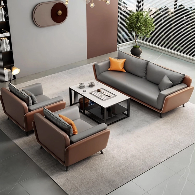 Luxury Modern Office Furniture Set with Leather Sofa and Desk - MEI YI Luxury Modern Office Furniture Set with Leather Sofa and Desk - MEI YI