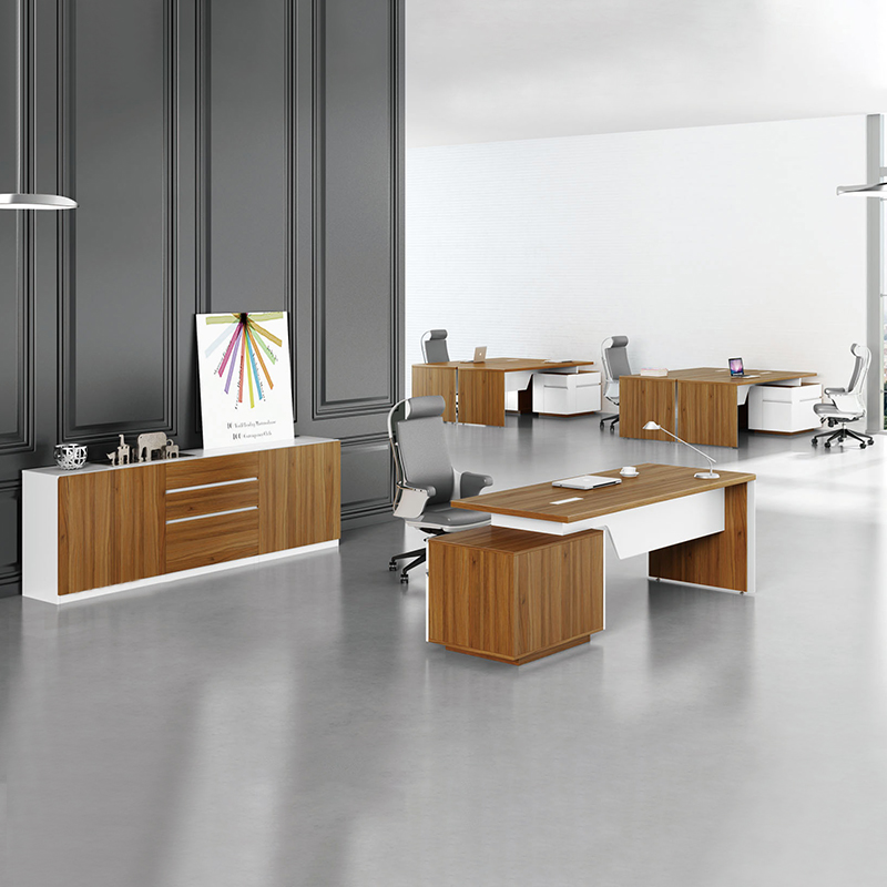 Transformable L-Shape or I-Shape Office Desk for Home and Business Workspaces