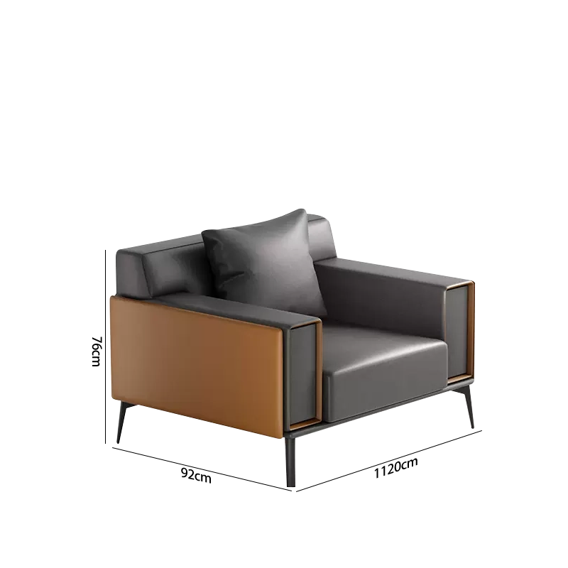 High-Class Modern Leather 3-Seat Sofa – New-Style Commercial Office & Reception Area Procurement - MEI YI