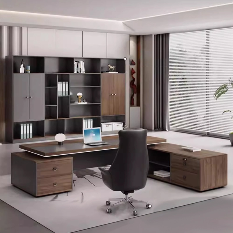 Modern Business Executive Office Desk with Minimalist Color Scheme - MEI YI
