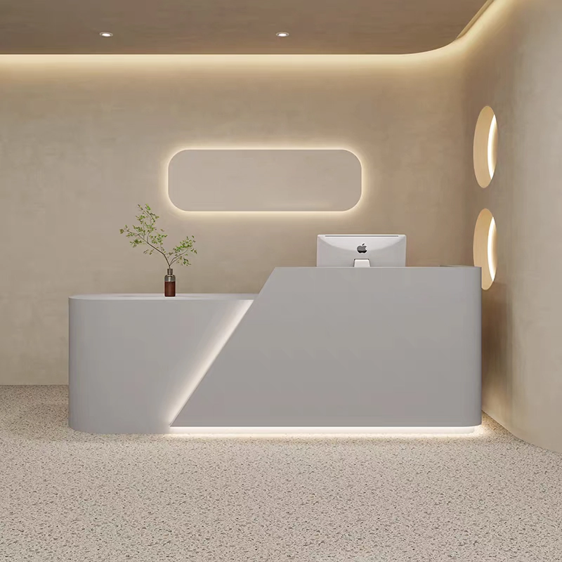 Modern Custom Reception Desk for Salons, Gyms, and Retail Spaces - MEI YI Modern Custom Reception Desk for Salons, Gyms, and Retail Spaces - MEI YI