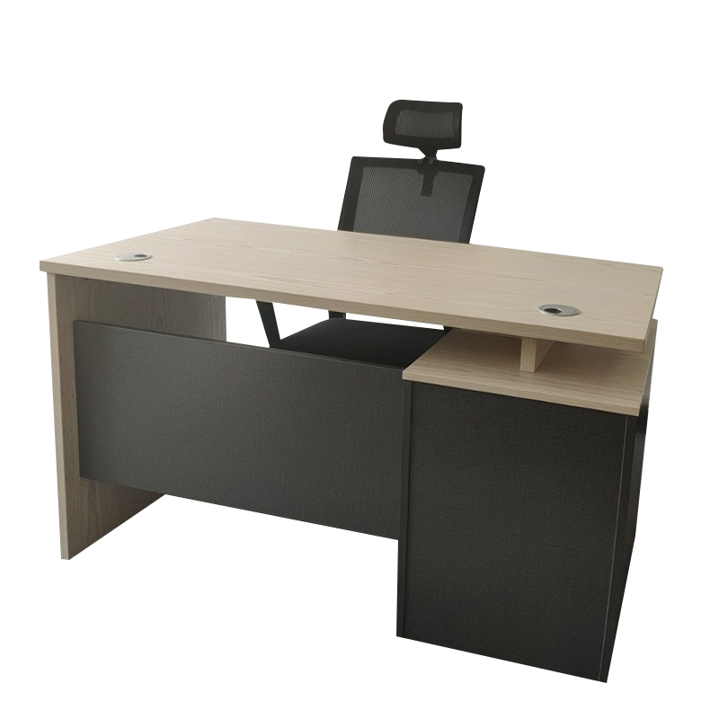 Modern Minimalist Office Desk with Lockable Drawer in Three Color Options - MEI YI