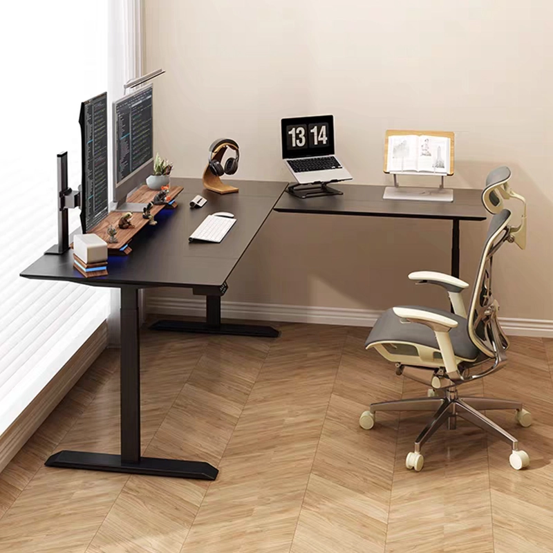 Modern L-Shaped Computer Desk for Home Office and Study - MEI YI