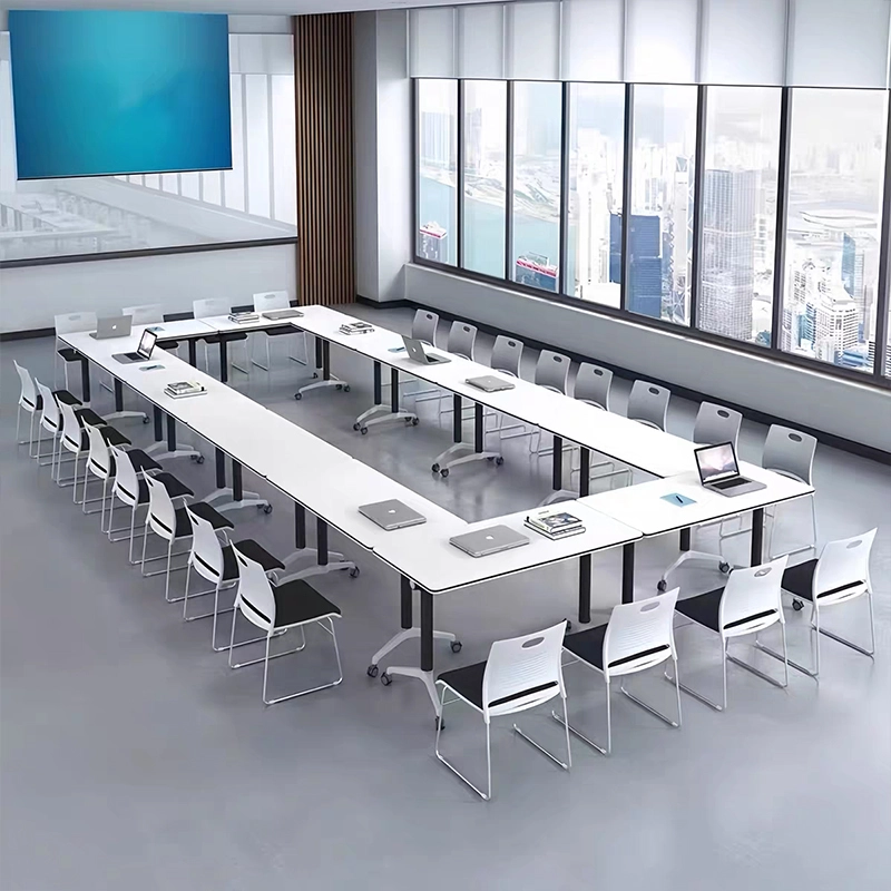 The Efficient Transformer| folding desk: Mobile table easily reconfigures space from training room to team collaboration - MEI YI