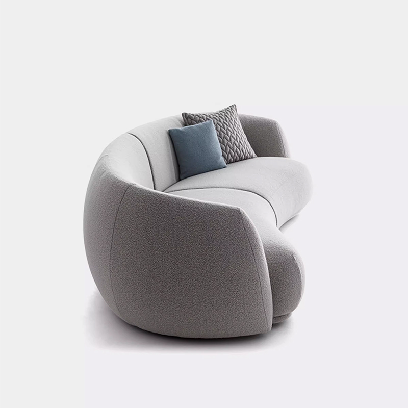 Modern Arc Sofa Set with unique enclosed design fosters connection. High-resilience foam & sturdy frame create a cozy niche for home & hotel