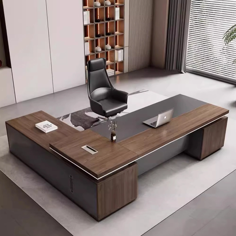 Modern Business Executive Office Desk with Minimalist Color Scheme - MEI YI