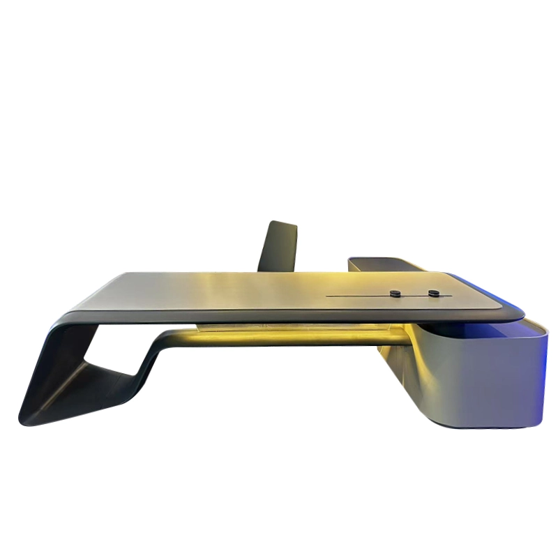 Luxury High-End CEO Office Desk with Gloss Finish for Executive Offices - MEI YI