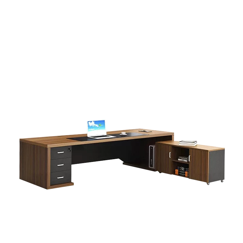 L Shaped Manager Office Desk High Tech for Business Executive Space ODM Solution Provider MEIYI - MEI YI