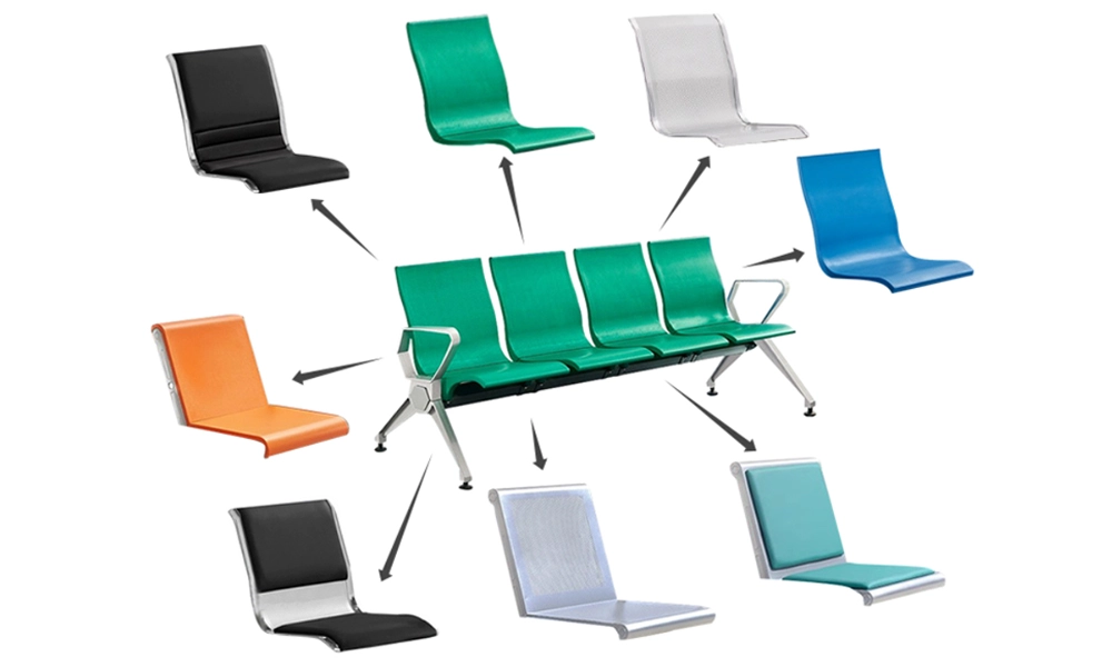 Direct Factory Sale Durable PU Waiting Chair for University Public Seating Area Reception Bench Outdoor Hotels Hospitals Gyms - MEI YI