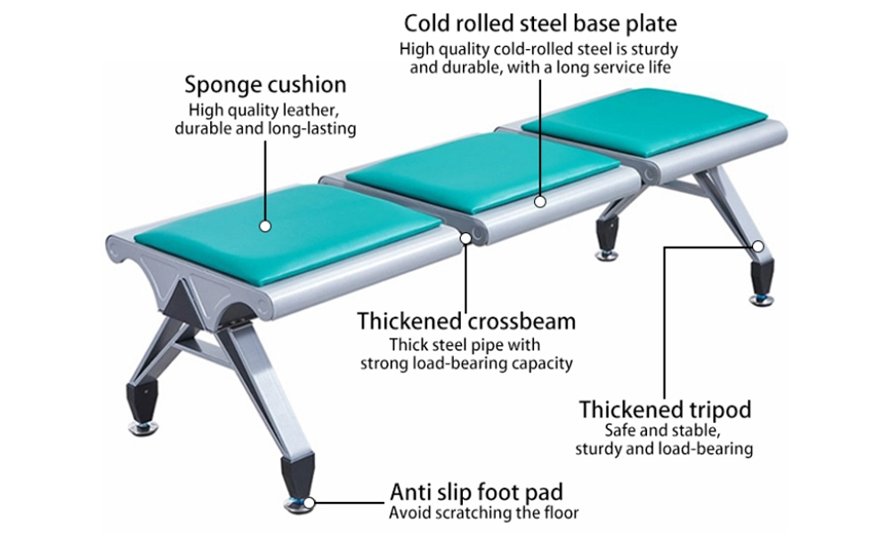 Durable-Stainless-Steel-Airport-Waiting-Chair-High-Quality-Waiting-Room-Seat-for-Hospital-and-Clinic-Sturdy-Waiting-Bench - MEI YI Durable Stainless Steel Airport Waiting Chair High Quality Waiting Room Seat for Hospital and Clinic Sturdy Waiting Bench - MEI YI