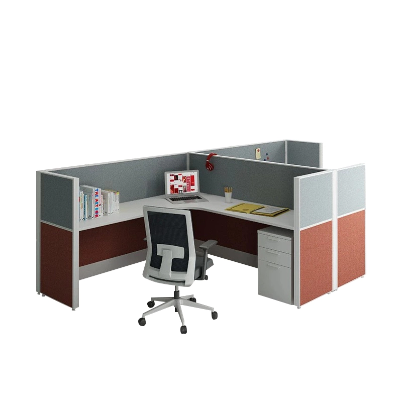 Modern Modular L-Shaped Workstation with Partitions for Open Office Spaces - MEI YI