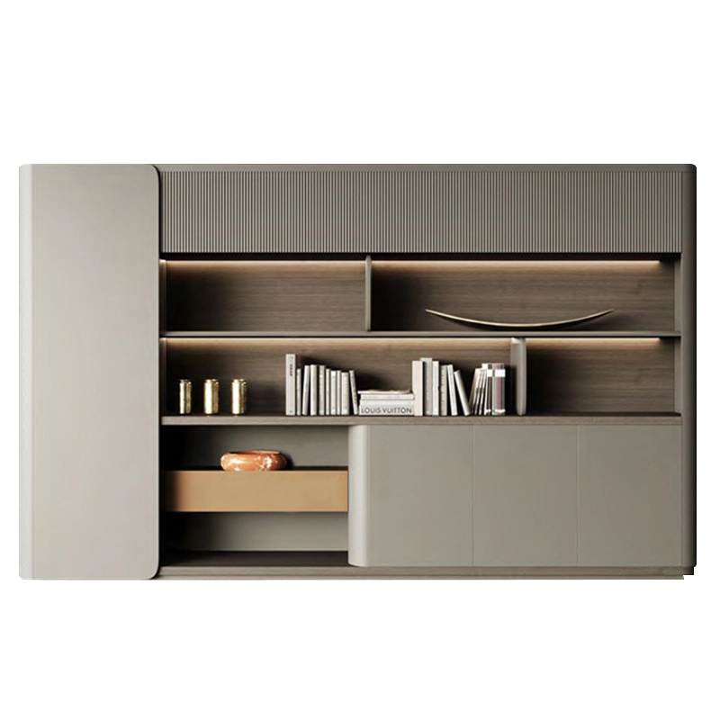 High-End Luxury Modern Office Furniture Executive Director Desk File Cabinet Computer Workstation for Contemporary Office - MEI YI