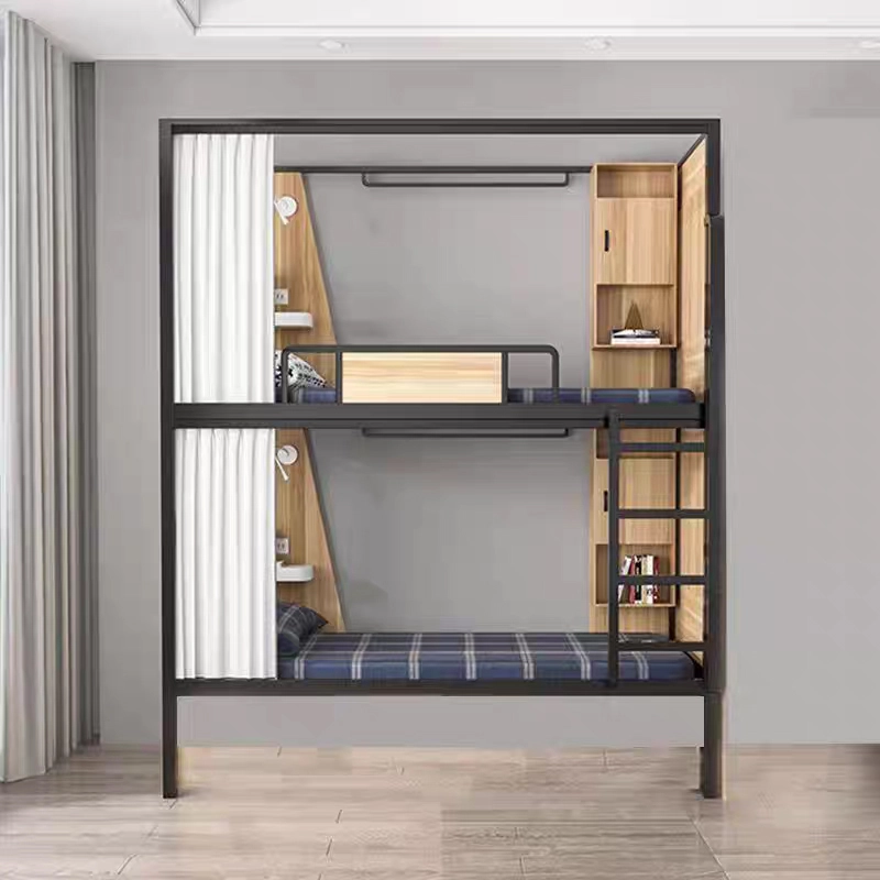 Lit superposé mezzanine moderne en métal pour adultes avec structure peu encombrante - MEI YI