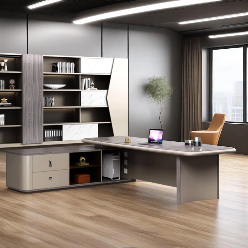 Luxury Custom L-Shaped Executive Desk for CEO Offices - MEI YI