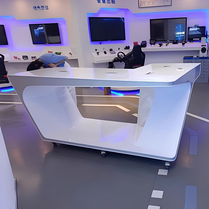 Modern High-Tech Lacquered CEO Office Desk with Innovative Design - MEI YI
