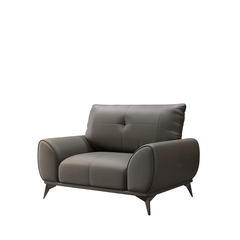 Office Leather Sofa Simple Business Reception Room Three People Coffee Table Set 3 + 2 + 1 Leisure - MEI YI