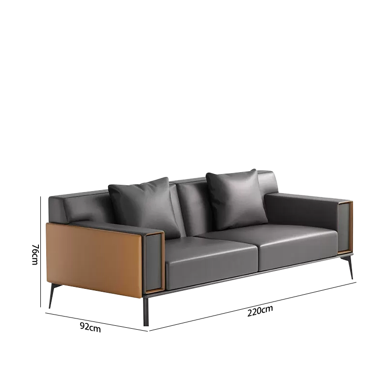 High-Class Modern Leather 3-Seat Sofa – New-Style Commercial Office & Reception Area Procurement - MEI YI