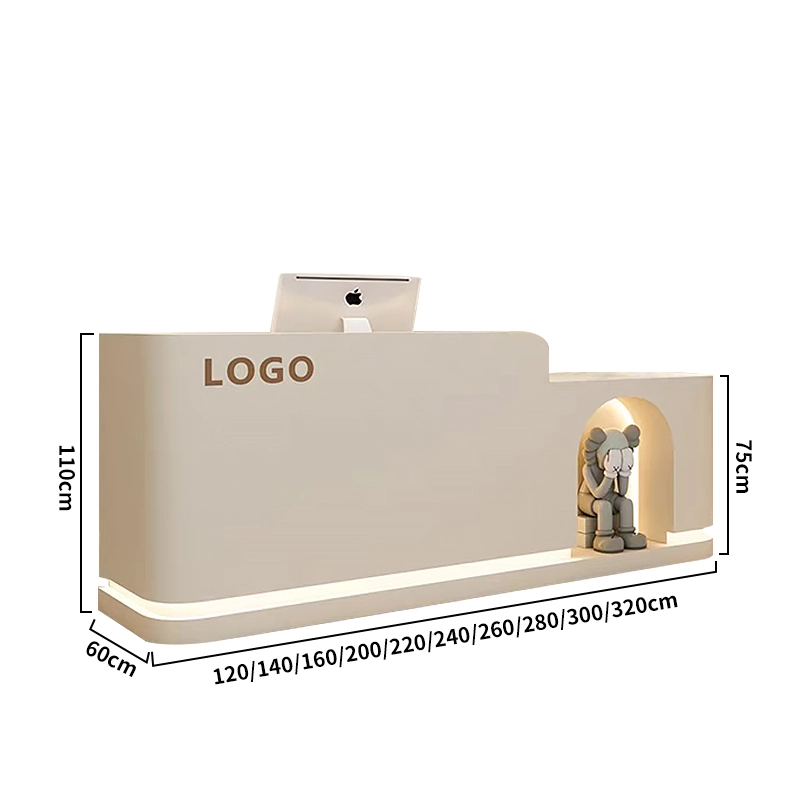 The-Efficient-Welcome-|-Streamlined-Modern-Reception-Desk-with-integrated-cable-management-&-storage.-Empowers-a-professional-client-experience - MEI YI The Efficient Welcome | Streamlined Modern Reception Desk with integrated cable management & storage. Empowers a professional client experience - MEI YI