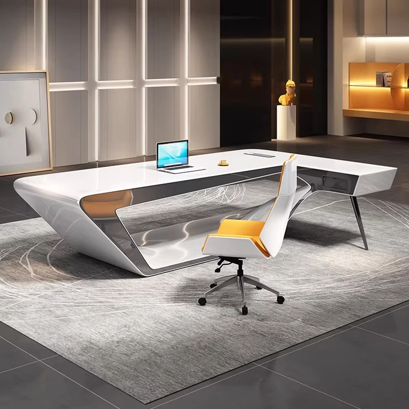 Modern High-Tech Lacquered CEO Office Desk with Innovative Design - MEI YI
